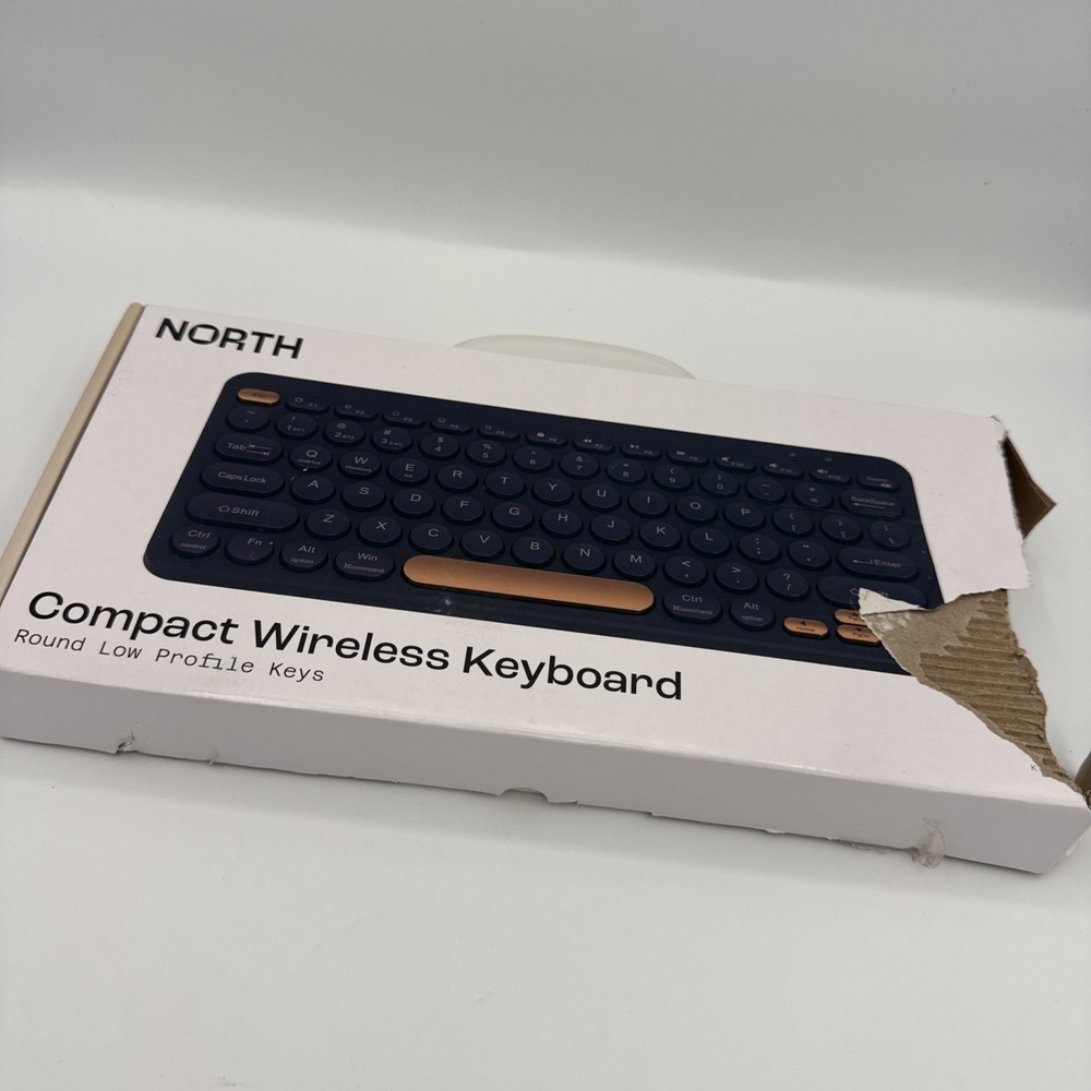 North Compact Round Key Wireless Keyboard -‎ Navy